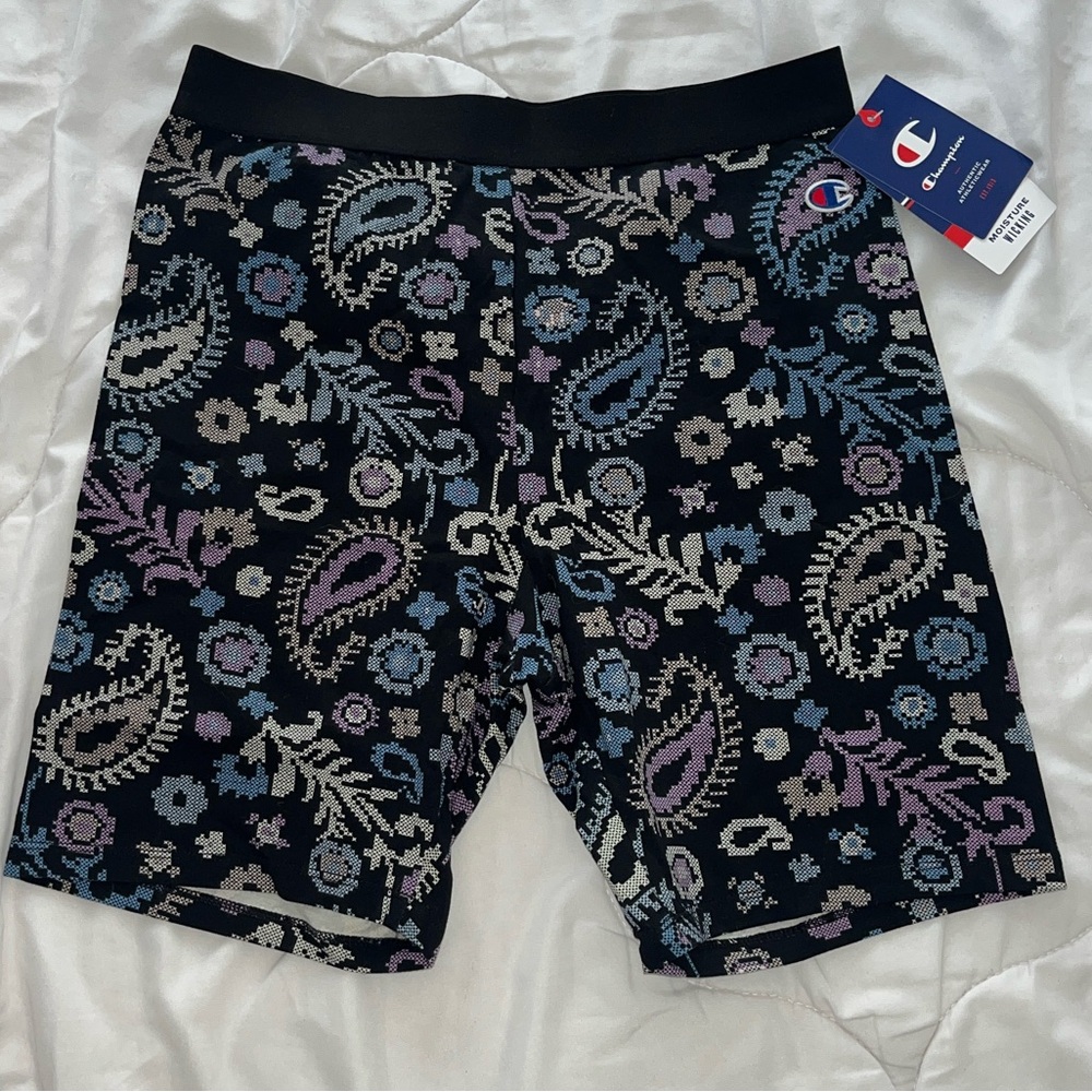 Champion Paisley Biker Shorts - Size L 🚲
